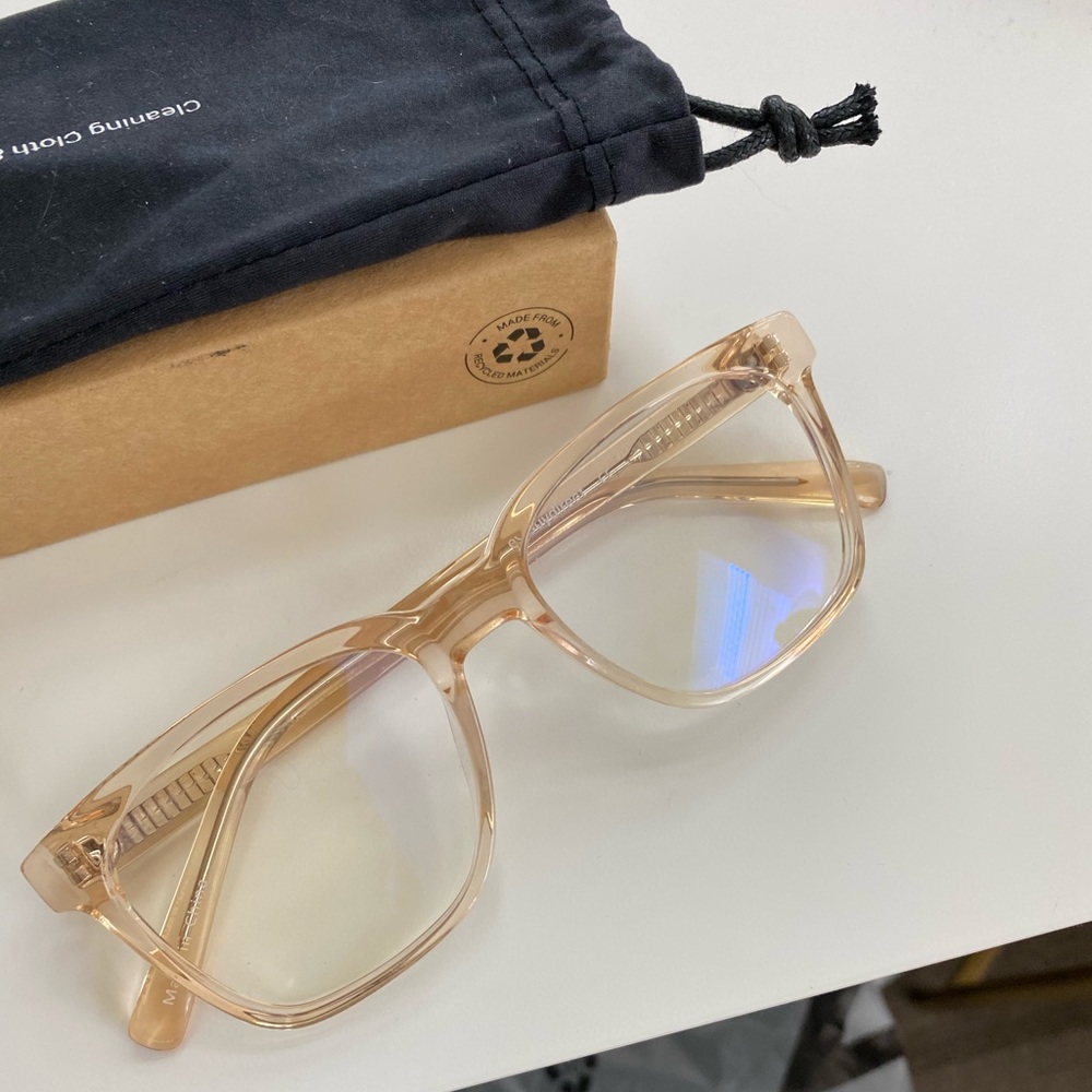 Nude clear anti blue light glasses
